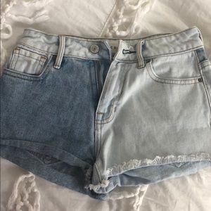 Pacsun Dual-wash High Rise Jean Shorts